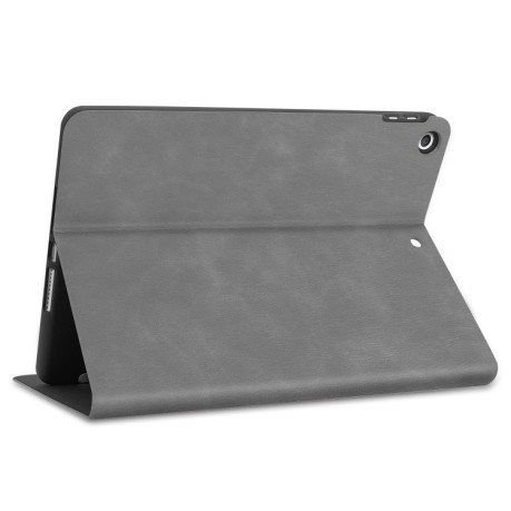 Кожаный чехол Cowhide Texture на iPad 9/8/7 10.2 (2019/2020/2021) с держателем для стилуса  - серый