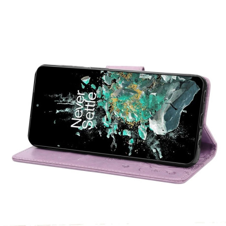 Чехол-книжка Butterfly Flower Pattern для OnePlus 10T - светло-фиолетовый