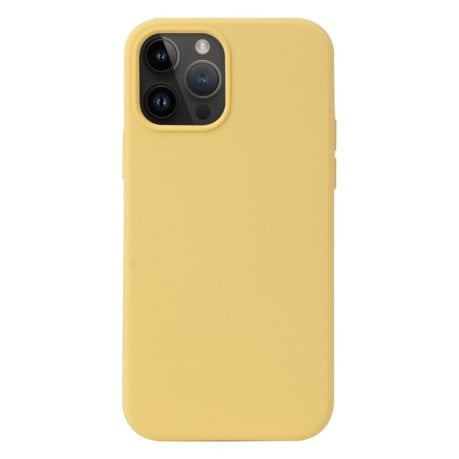 Силіконовий чохол Solid Color Liquid для iPhone 15 Pro Max - жовтий