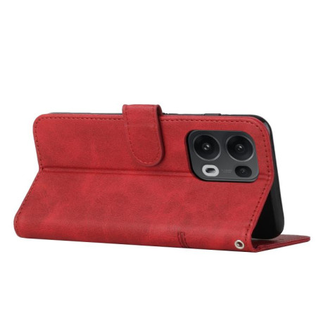 Чехол-книжка Stitching Calf Texture для OPPO Reno13 Pro 5G Global - красный