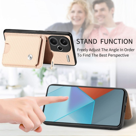 Противоударный чехол Wristband Kickstand Card для Xiaomi Redmi Note 13 Pro+ - зеленый
