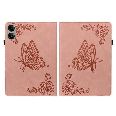 Чехол-книжка Butterfly Flower Embossed Leather на Xiaomi Redmi Pad 2 / Xiaomi Redmi Pad SE 11 2025 - золото
