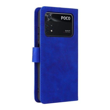 Чехол-книжка Skin Feel Magnetic для Xiaomi Poco M4 Pro 4G - синий