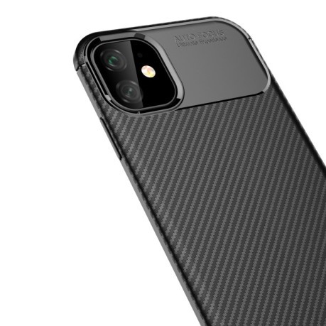 Противоударный чехол Carbon Fiber Texture на iPhone 12 Mini -5.4 inch -коричневый