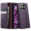Чохол-книжка CaseMe 033 зі фактурою Calf та захистом від сканування RFID на Xiaomi 17T 5G — фіолетовий