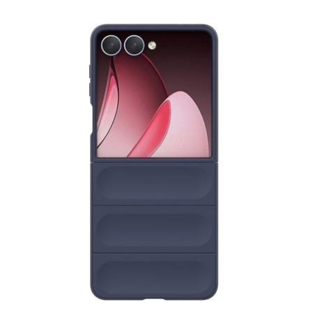 Силіконовий чохол Magic Flannel для Samsung Galaxy Flip 7 5G - синій