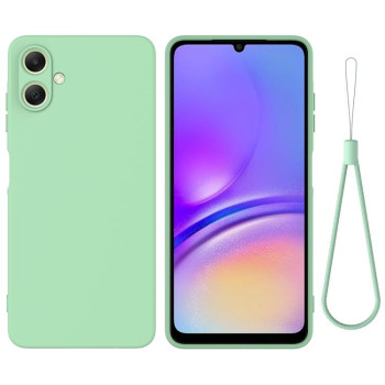 Силиконовый чехол Solid Color Liquid Silicone на Samsung Galaxy A07 4G - зеленый