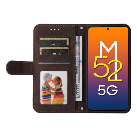 Чехол-книжка Skin Feel Life Tree для Samsung Galaxy M52 5G - коричневый