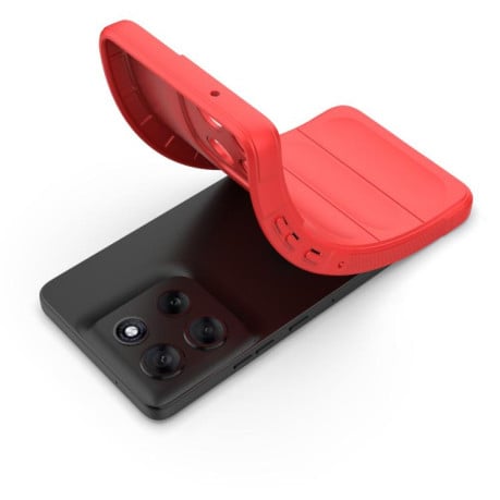 Силиконовый чехол Magic Flannel на Motorola Moto G86 5G - серый