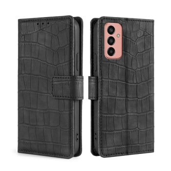 Чохол-книжка з м'яким покриттям (Skin Feel), фактура крокодил (Crocodile Texture) на Samsung Galaxy M13 - чорний