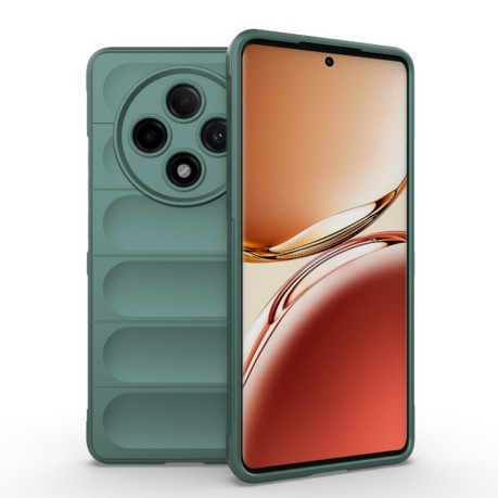 Силиконовый чехол Magic Flannel для OPPO A3 Pro 5G - зеленый