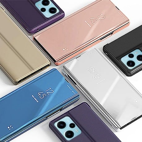 Чохол-книжка Clear View на Xiaomi Poco F5 - фіолетово-синій