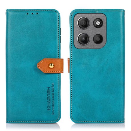 Чохол-книжка KHAZNEH Dual-color Cowhide для Motorola Moto G15 4G/G05 - синій