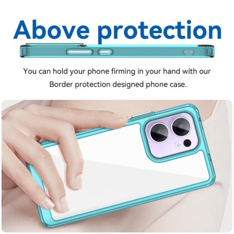 Противоударный чохол Colorful Acrylic Series для OPPO Reno13 F - синий