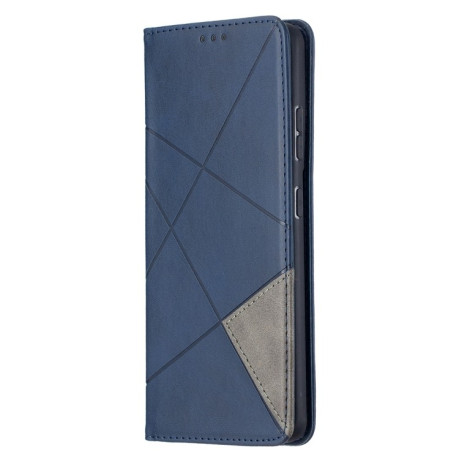 Чехол-книжка Rhombus Texture на Samsung Galaxy S21 Ultra - синий