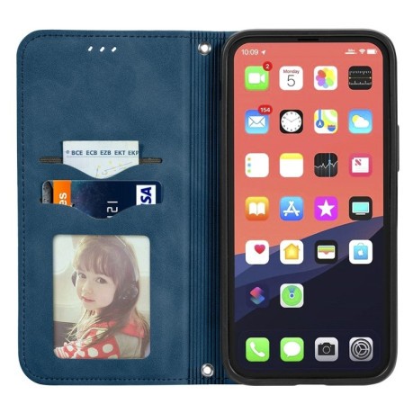 Чохол-книжка Retro Skin Feel Business Magnetic iPhone 13 mini - синій