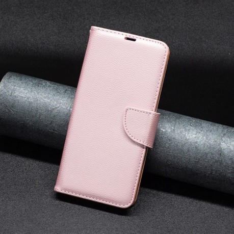 Чохол-книжка Litchi Texture Pure Color для Samsung Galaxy A25 5G - рожеве золото
