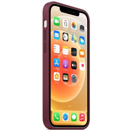 Силиконовый чехол Silicone Case Plum на iPhone 12 mini with MagSafe - премиальное качество