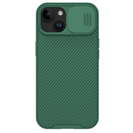 Ударозащитный чехол NILLKIN CamShield Pro на iPhone 15 Plus - зеленый
