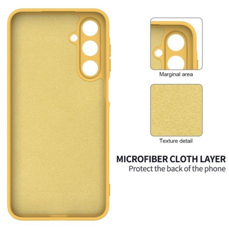 Силиконовый чехол Solid Color Liquid Silicone на Samsung Galaxy M16 / F16 - желтый