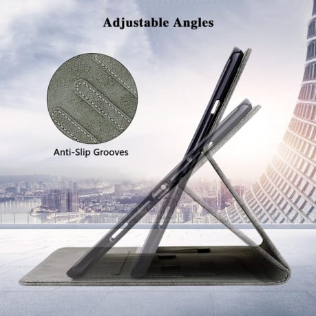 Чехол-книжка Embossed Tiger Pattern Leather для Xiaomi Redmi Pad 2 / Xiaomi Redmi Pad SE 11 2025 - серый