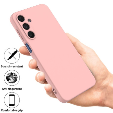 Силиконовый чехол Solid Color Liquid Silicone на Samsung Galaxy A16 5G - розовый