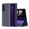 Чехол книжка Clear View для Samsung Galaxy Fold 5 5G - фиолетово-синий