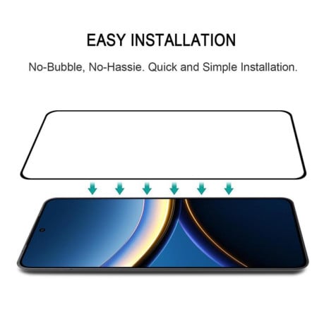Захисне скло 9H HD 3D Curved (Edge Glue) на Xiaomi Poco F7