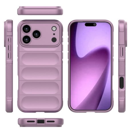 Силіконовий чохол Magic Flannel на iPhone 17 Pro Max - фіолетовий