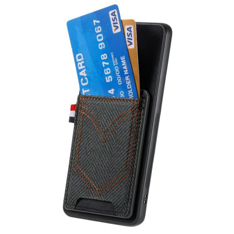 Чехол Denim Texture Leather Skin на Realme 14 Pro+ - черный