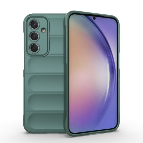 Силиконовый чехол Magic Flannel для Samsung Galaxy M35 - зеленый