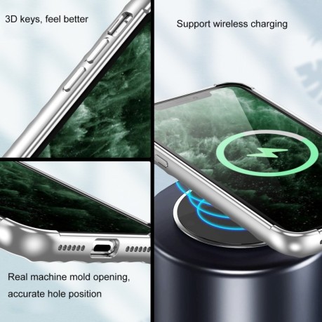 Противоударный чехол Wave Electroplating для  iPhone 14 Plus - серебристый