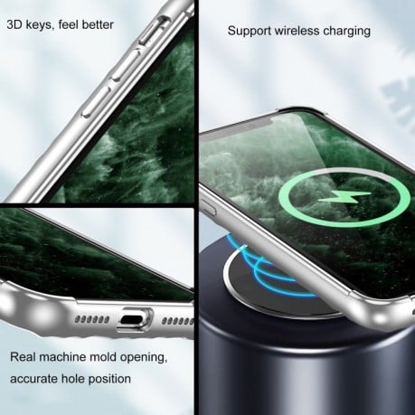 Противоударный чехол Wave Electroplating для iPhone 14 Pro Max - белый