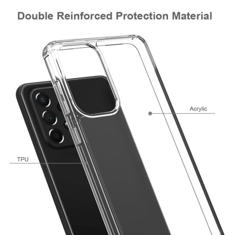 Акриловый противоударный чехол HMC для Samsung Galaxy A73 5G - прозрачный