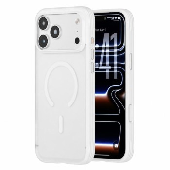Протиударний магнітний чохол Escase з неслизьким покриттям на iPhone 18 Pro — білий
