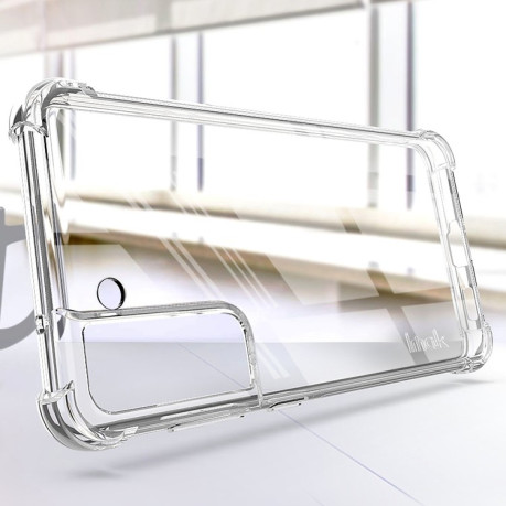 Противоударный чехол IMAK All-inclusive Airbag на Samsung Galaxy S21 FE - прозрачный