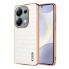 Чехол AZNS Electroplated Frame Crocodile Texture на Xiaomi Redmi Note 14S/ 13 Pro 4G / POCO M6 Pro 4G - белый