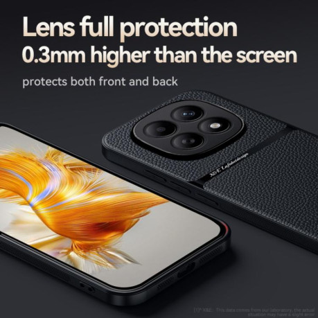 Чохол Litchi Leather Magnetic Full Coverage Shockproof для Poco 8 Pro/Redmi Note 15 Pro+ — синій