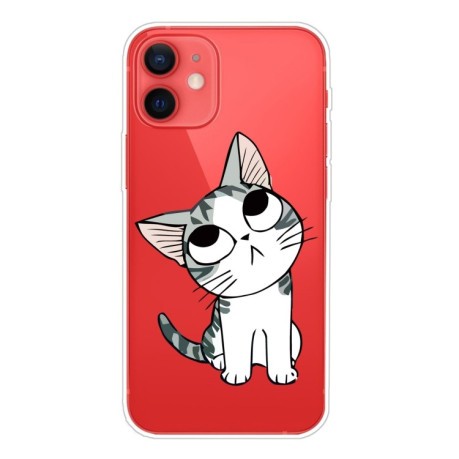 Чехол Painted Pattern для iPhone 14/13 - Tilted Head Cat