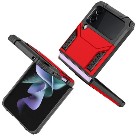 Противоударный чехол Magnetic Armor для Samsung Galaxy Z Flip3 5G - красный