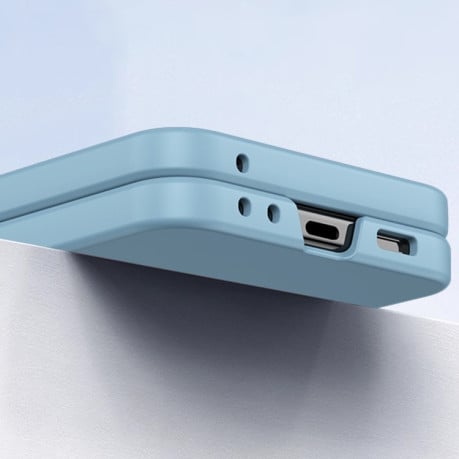 Противоударный чехол Three Parts  PC Skin Feel Shockproof  для Samsung Galaxy  Flip 6 - синий