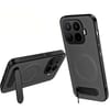 Магнитный чехол Wanlonfeng с подставкой и карбоновой текстурой на Xiaomi 17T 5G — серый