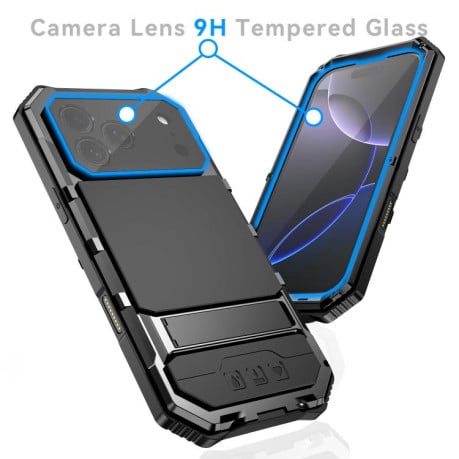 Протиударний чохол R-JUST Life Waterproof на iPhone 17 Pro - чорний