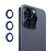 Защитное стекло на камеру ENKAY 9H Aluminium для iPhone 16 Pro / 16 Pro Max - синее