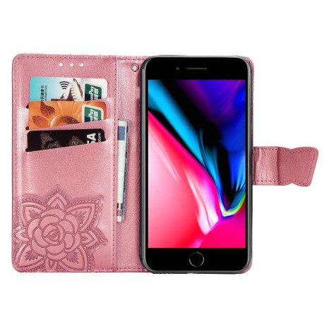 Чохол-книжка Butterfly Love Flower Embossed для iPhone 16e - рожевий