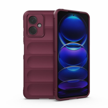 Силиконовый чехол Magic Flannel для Xiaomi Redmi Note 12 China - винно-красный