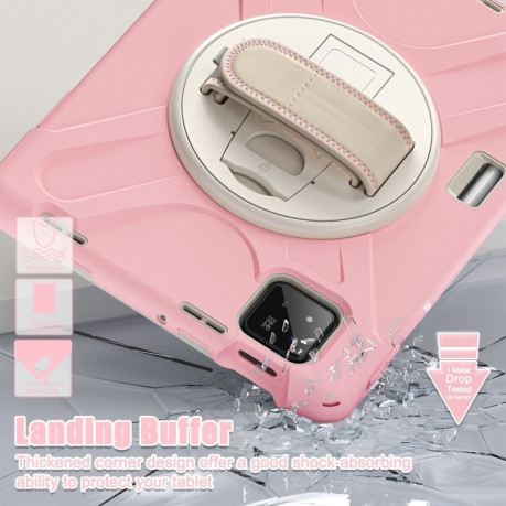 Чехол Rotatable Holder Silicone Hybrid PC для Xiaomi Pad 7 / 7 Pro - розовый