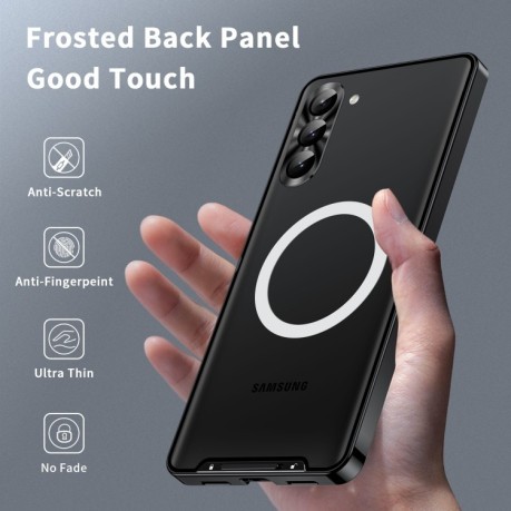 Противоударный чехол Frosted Metal (MagSafe) для Samsung Galaxy S23 FE 5G - черный
