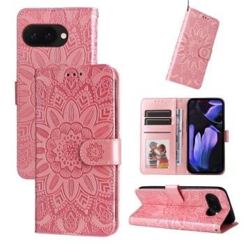 Чохол-книжка Embossed Sunflower для Google Pixel 9a - золото