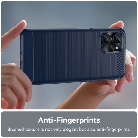 Чохол Brushed Texture Carbon Fiber для Realme 10 5G - синій